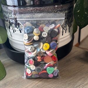 Source Unknown Mixed Color of Assorted Buttons ( Junk Journaling )